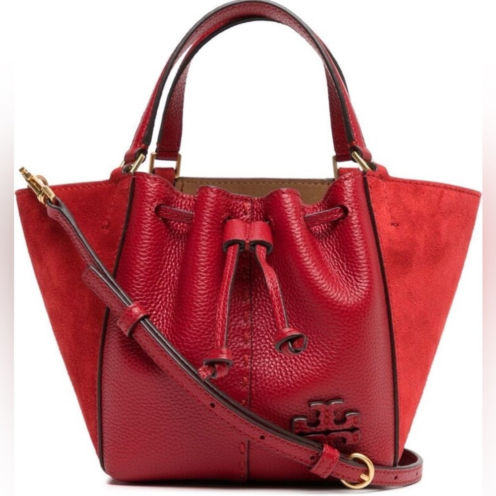 Absolutely gorgeous Tory Burch leather and suede McGraw mini dragonfly bag
